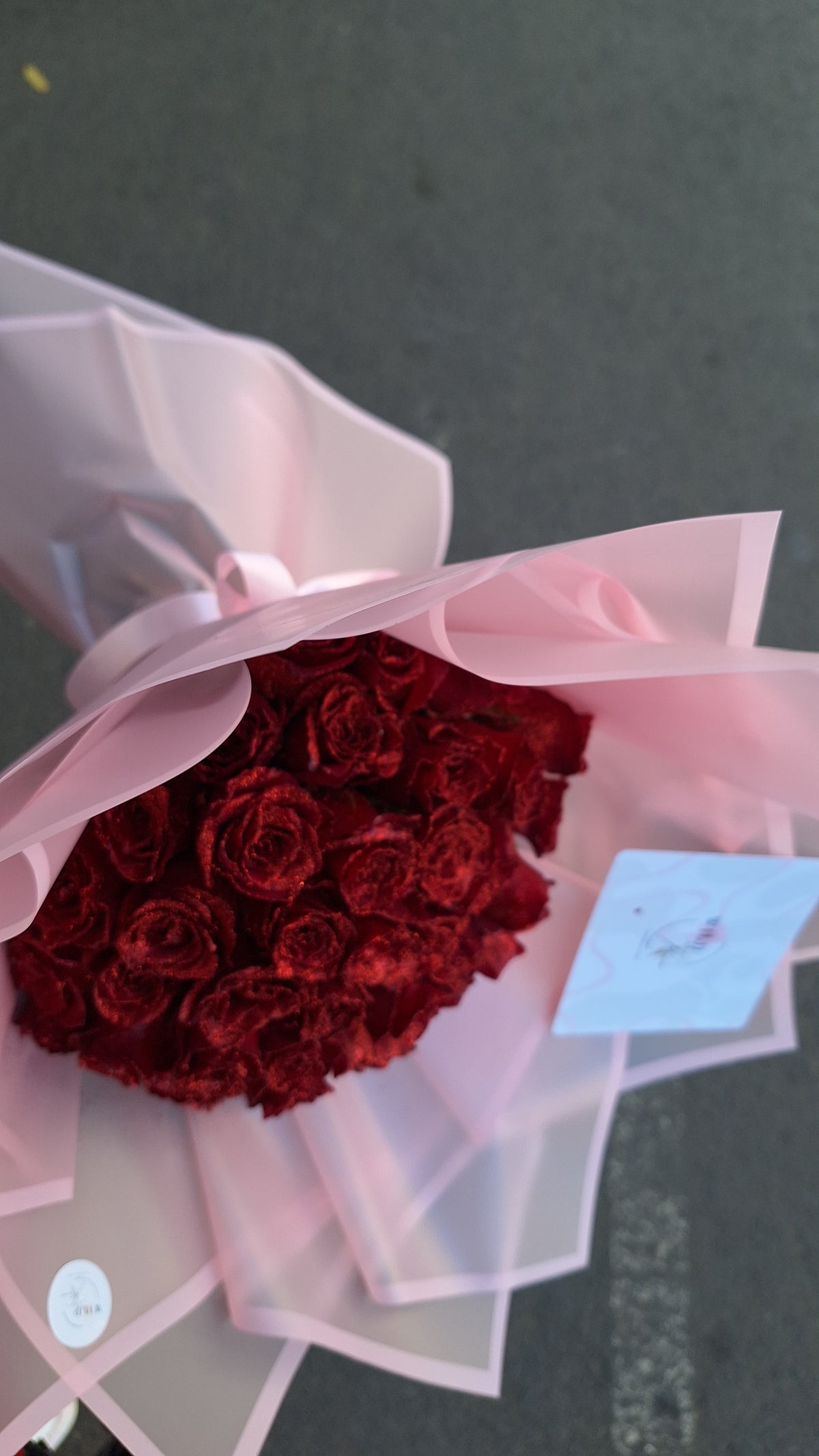 Cherry Red Roses Bouquet.