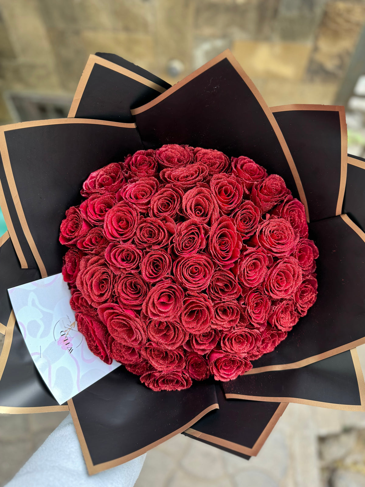 Red Glitter Roses.