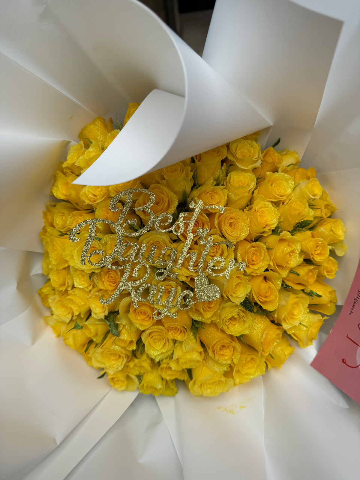 Yellow Glitter roses