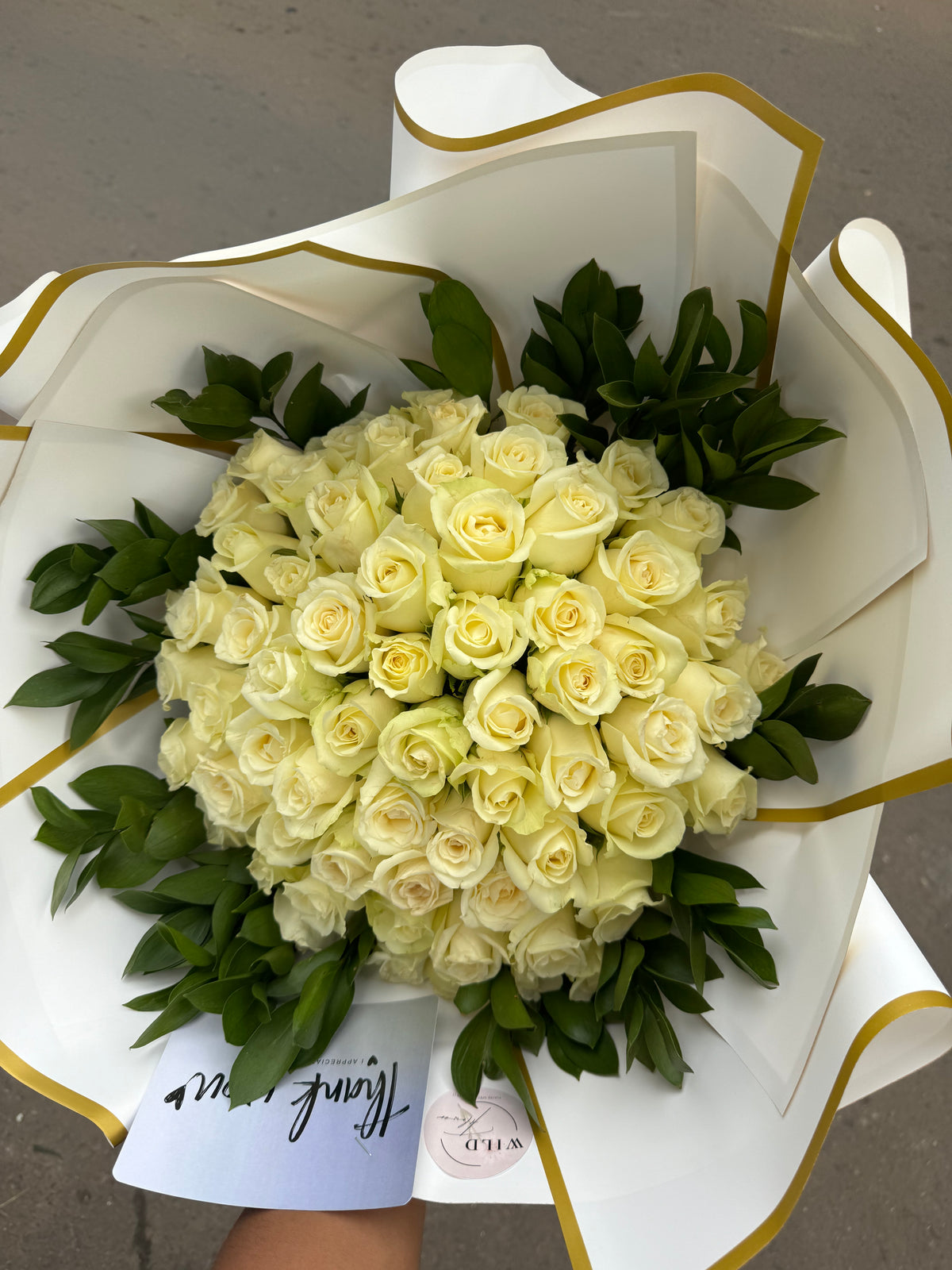 'Sizwe Bouquet- White Roses Bouquet