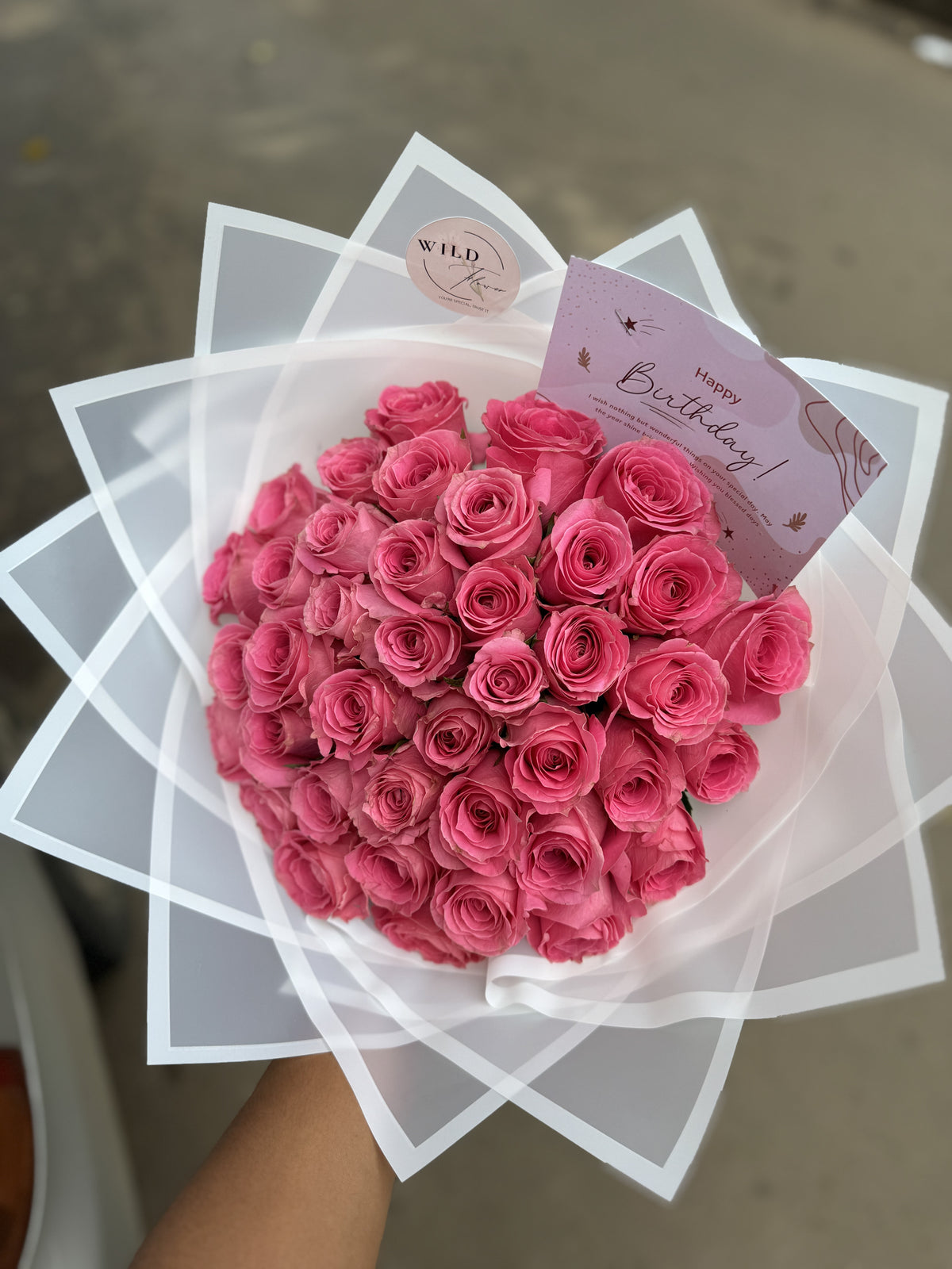 Pink Roses Bouquet.