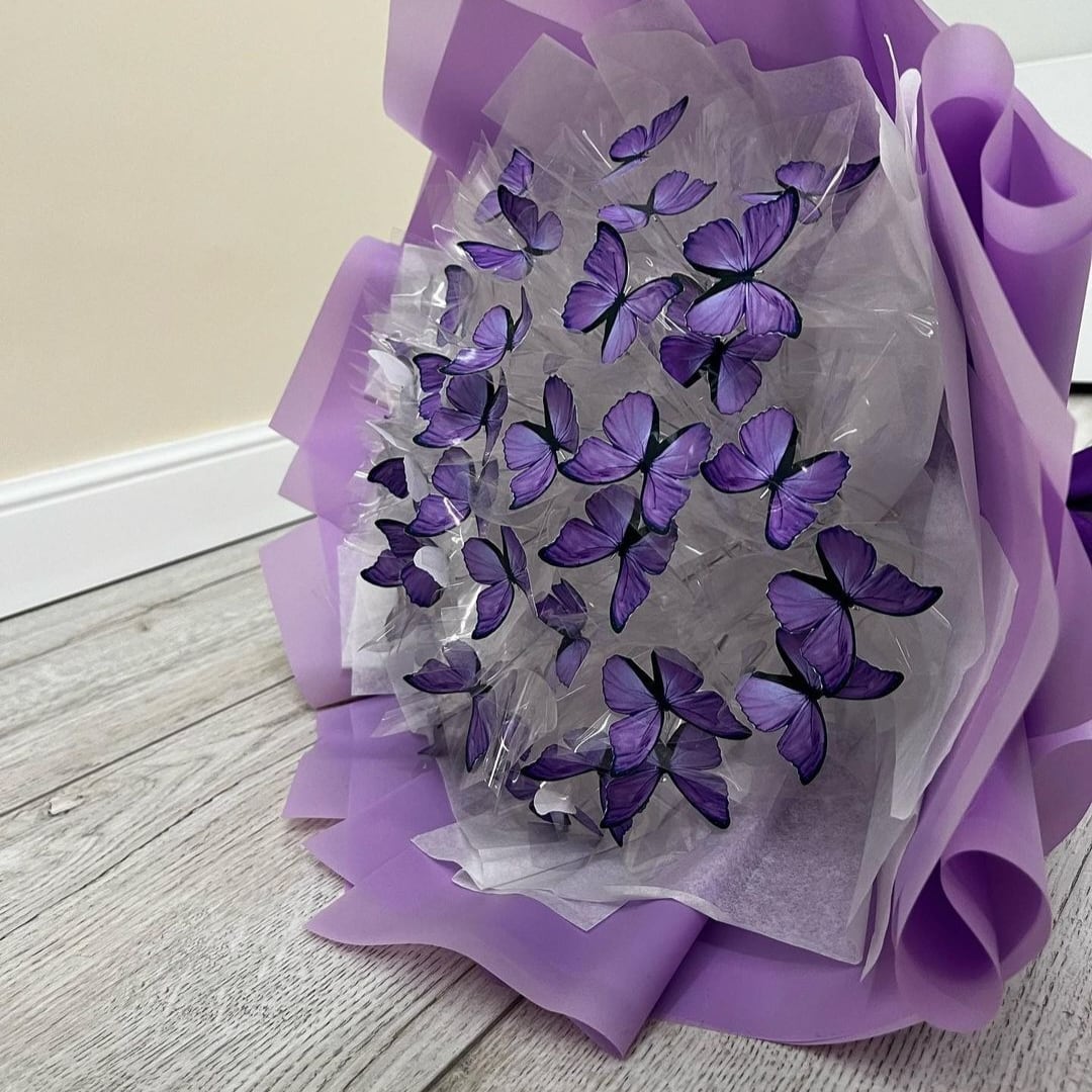 Purple butterfly bouquet